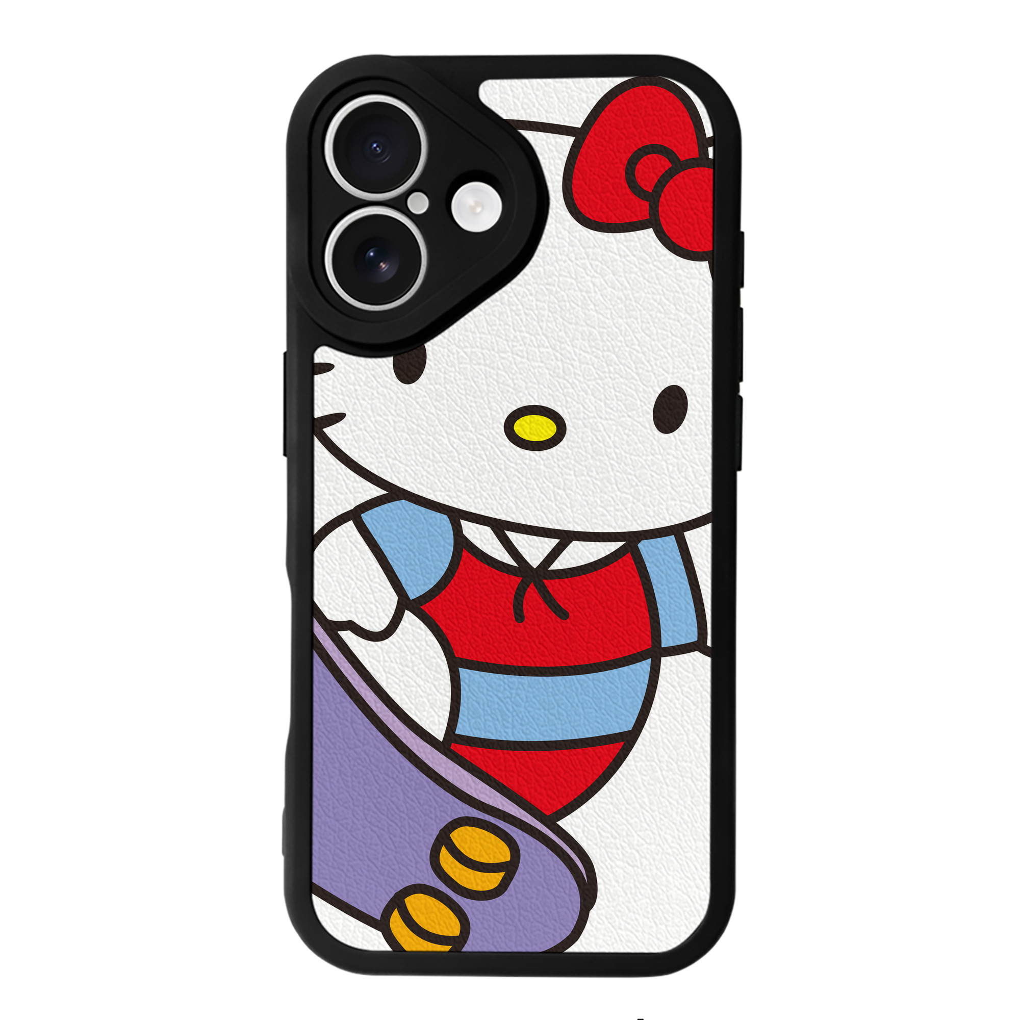 （画像用） Hello Kitty ハローキティ 【iPhone 16シリーズ対応】シリコンスマホケース（レザー調） 材質：シリコン